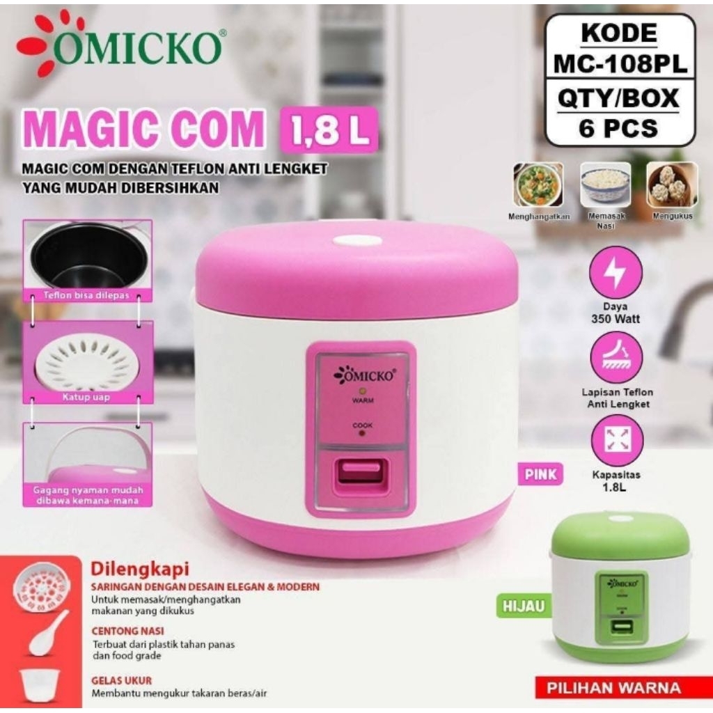 Magic Com Omicko 1.8 Liter / Rice Cooker Omicko