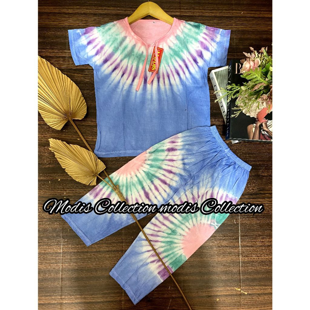 Setelan Cp anak Bahan Kaos Motif Pelangi