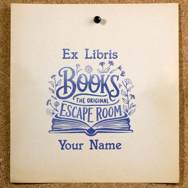 

Stempel Buku Ex Libris Kustom Nama | Books, The Original Escape Room | SE-64 | Perpustakaan