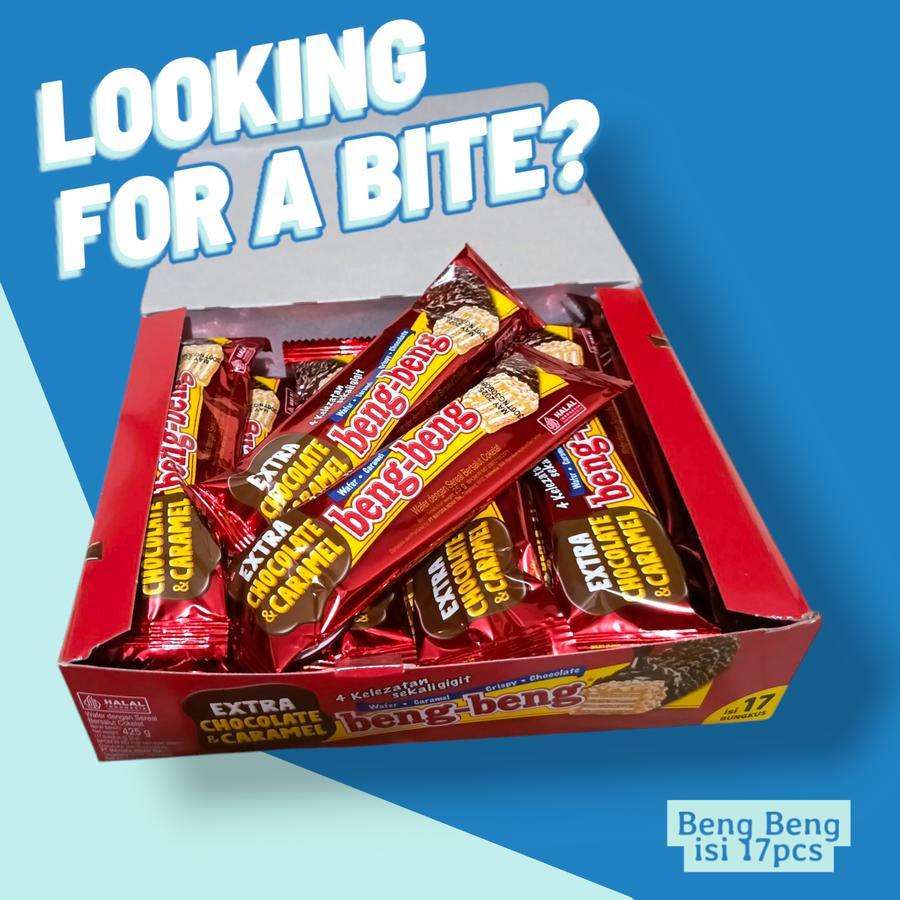 

Biskuit Beng Beng Wafer Cokelat Crispy Caramel - snack Beng Beng