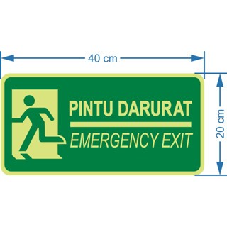 Sign Jalur Evakuasi Glow In The Dark