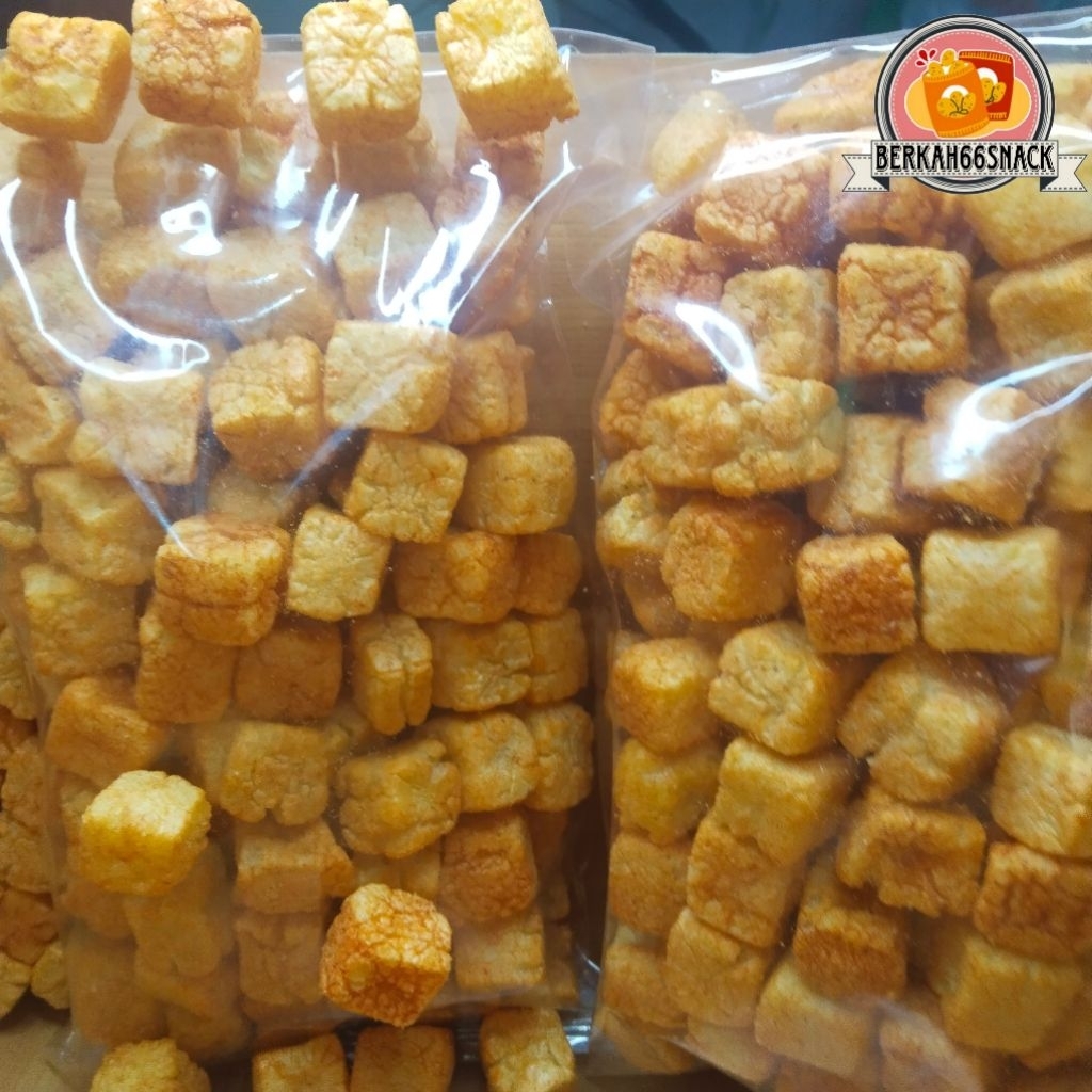 

Kerupuk Tahu Pedas 200g | Cemilan Kerupuk Pedas | Kerupuk Dadau Renyah | Snack Kerupuk Dadu