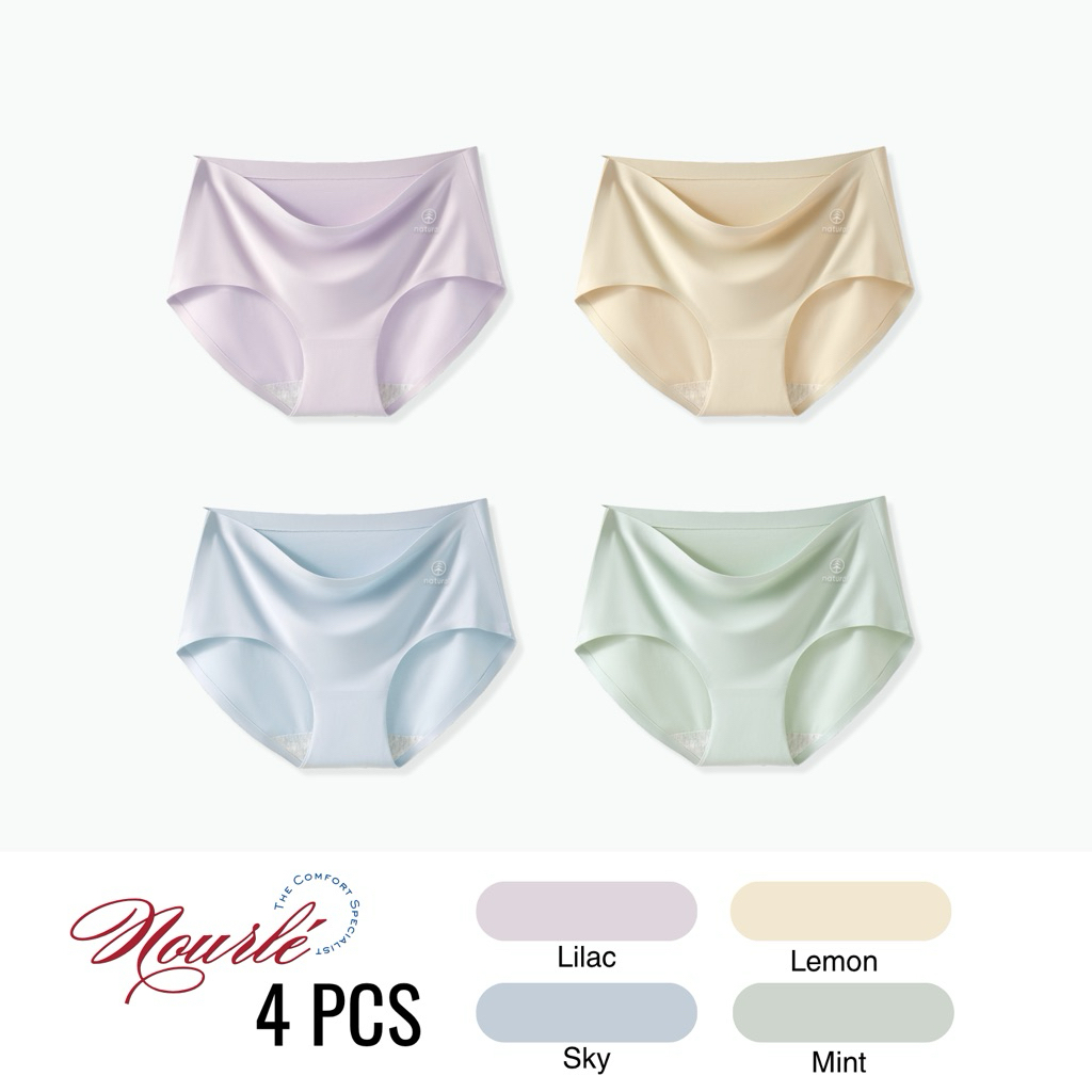Nourle - Seamless Celana Dalam Wanita Sleek Fit (4 Pcs)