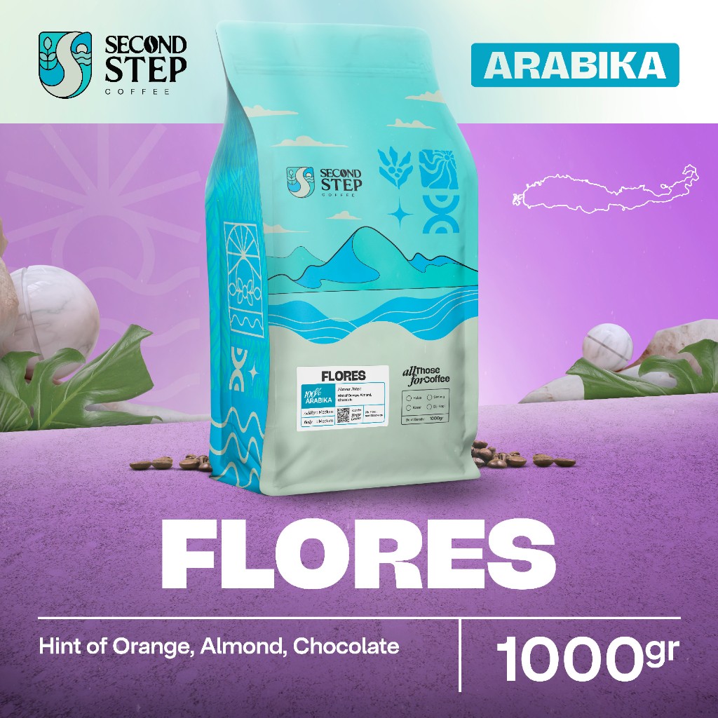 

Biji Bubuk Kopi Arabika Flores Bajawa Arabica Coffee Roast Beans 1Kg