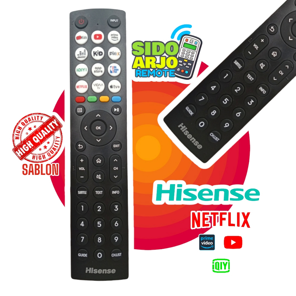 REMOTE TV HISENSE SMART ANDROID