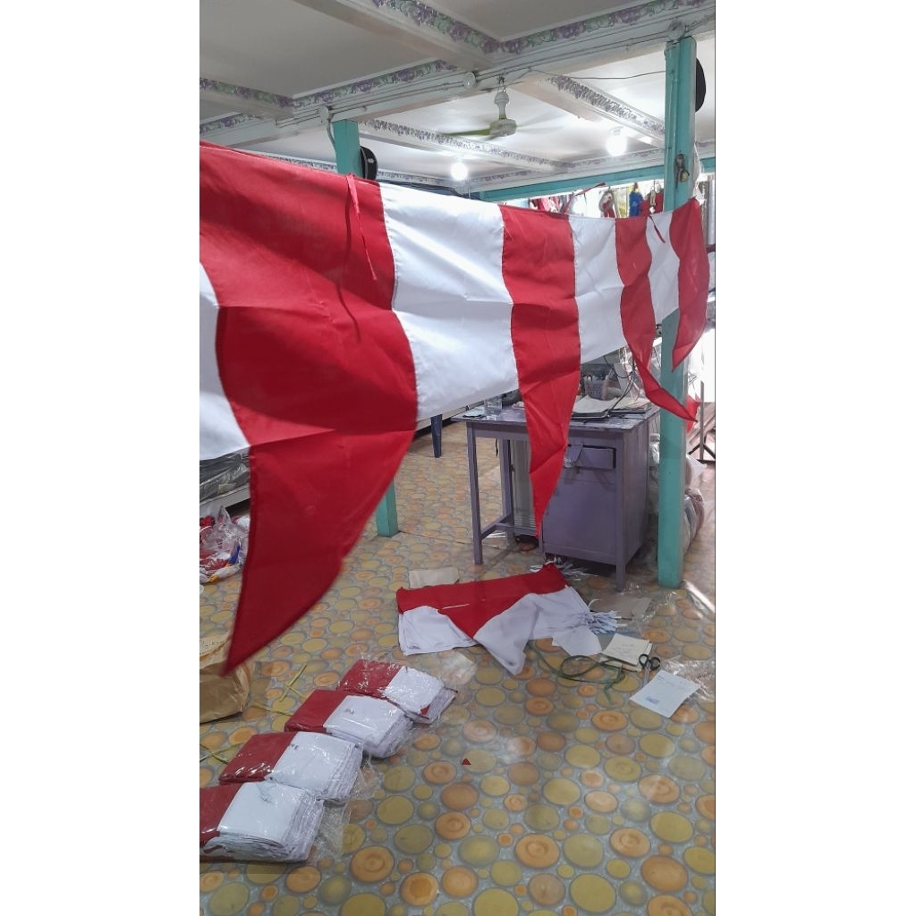bendera merah putih umbul-umbul 3 meter bendera merah-putih umbul umbul 3 meter kain asahi kain jump