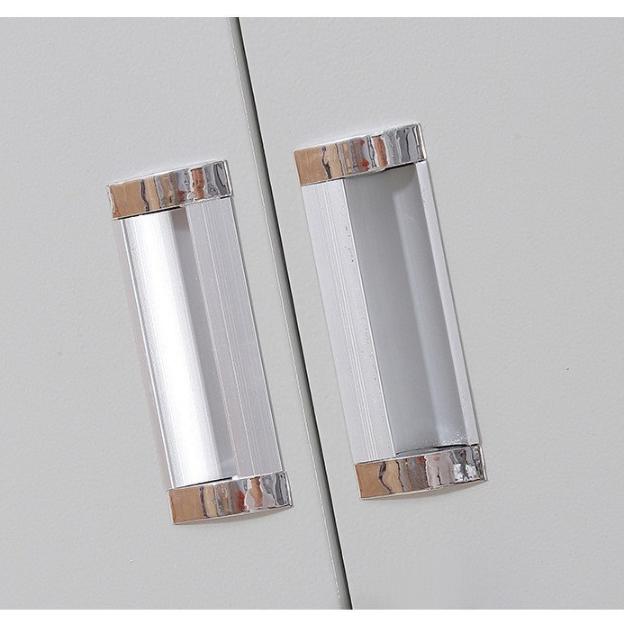 Tarikan Lemari laci silver aluminium 841 uk 10cm 14cm- tarikan pintu furniture sliding geser kitchen