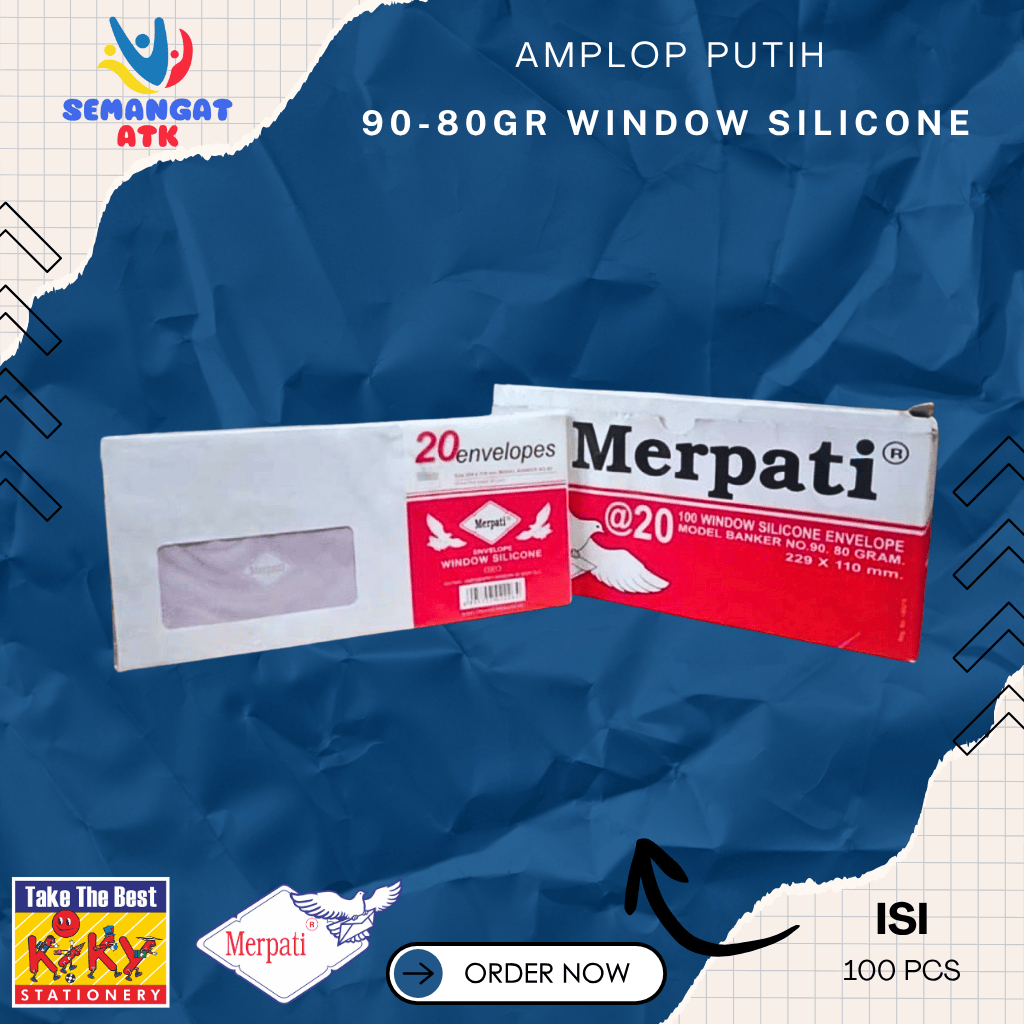 

Amplop Putih Merpati Ukuran 90 - 80 gram Window (Jendela) By: Kiky
