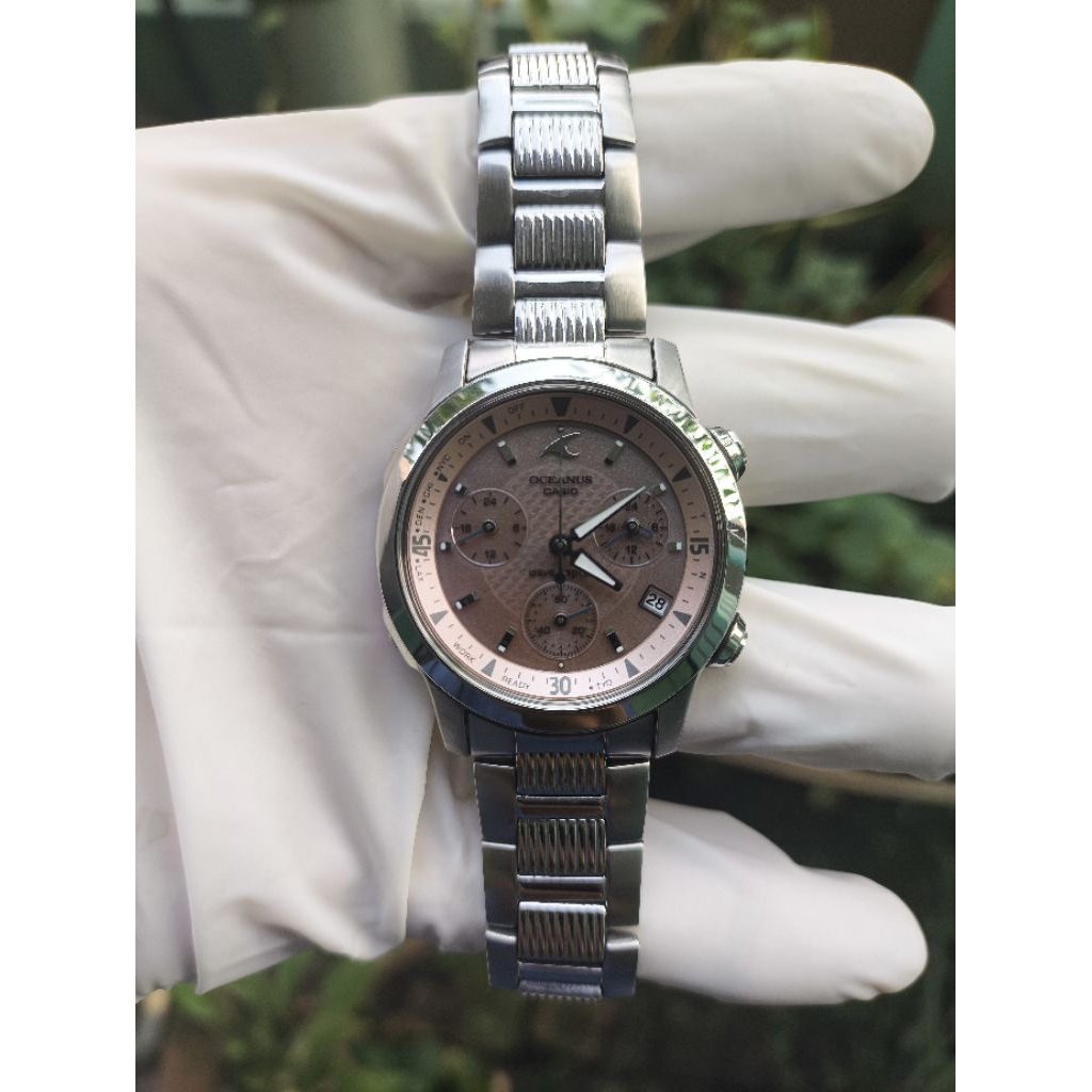 (Harga Net) Jam Tangan Casio Oceanus Chronograph OCW-10 All Original Rare (langka) Tough Solar (bate