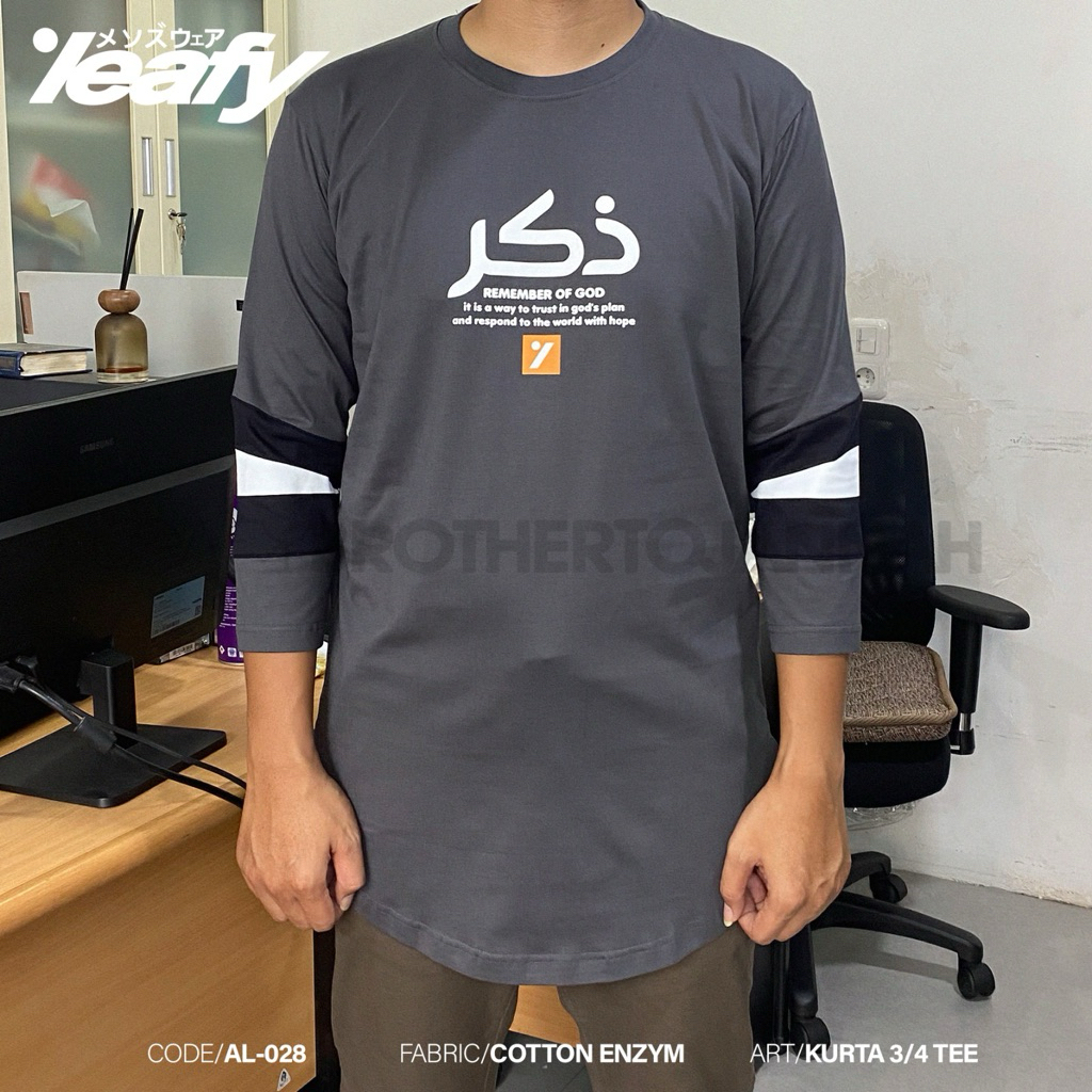 Leafy Kaos Kurta Lengan 3/4