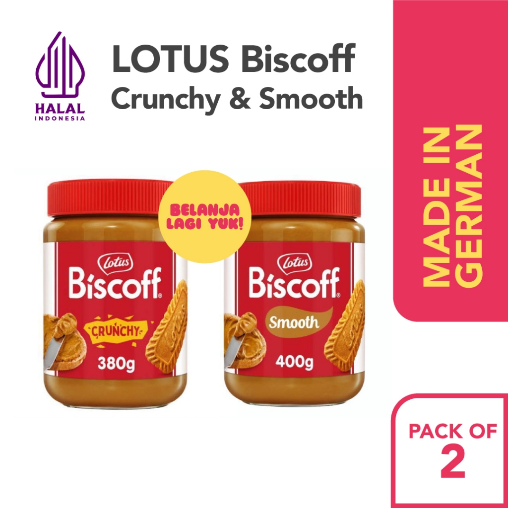 

LOTUS BISCOFF Biscuit Spread Selai Roti Sarapan SMOOTH / CRUNCHY asal German