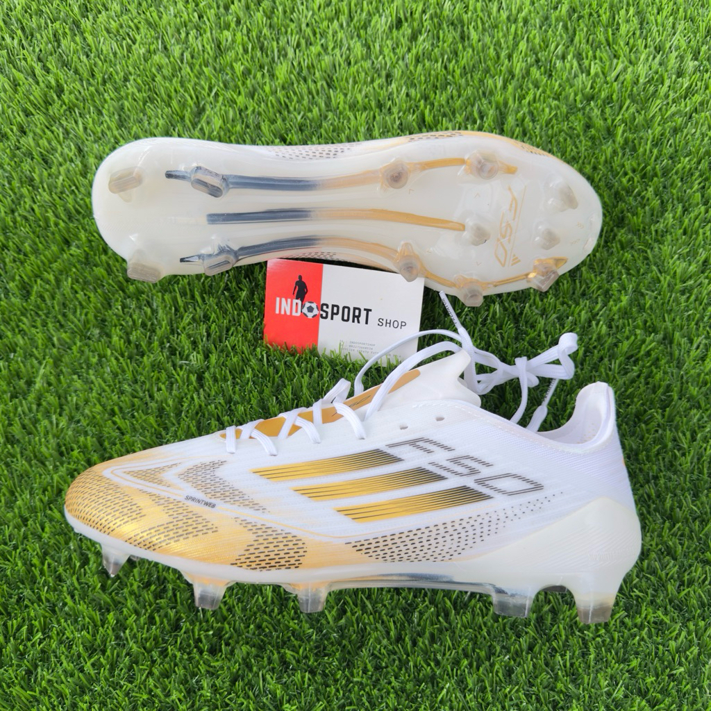 Sepatu Bola Adizero F50 White Gold