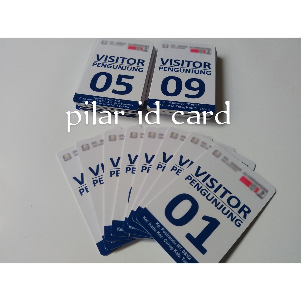 

Print UV ID Card 2 Sisi Bahan Mika/PVC Tebal Name Tag Tamu/Pengunjung