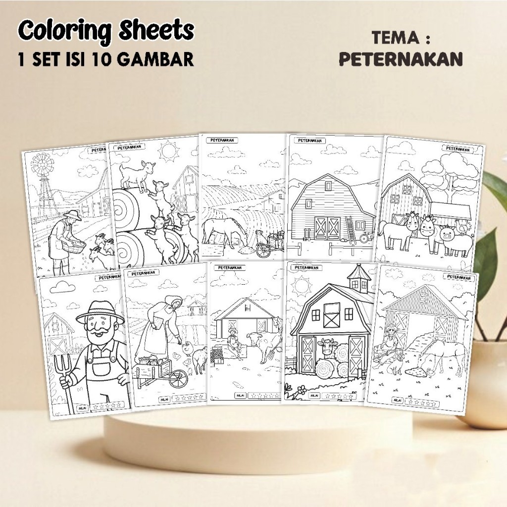 

Kertas Mewarnai - Coloring Sheet Rilia Tema Pemandangan Ukuran A4 - Kertas Tebal - Warna Tajam