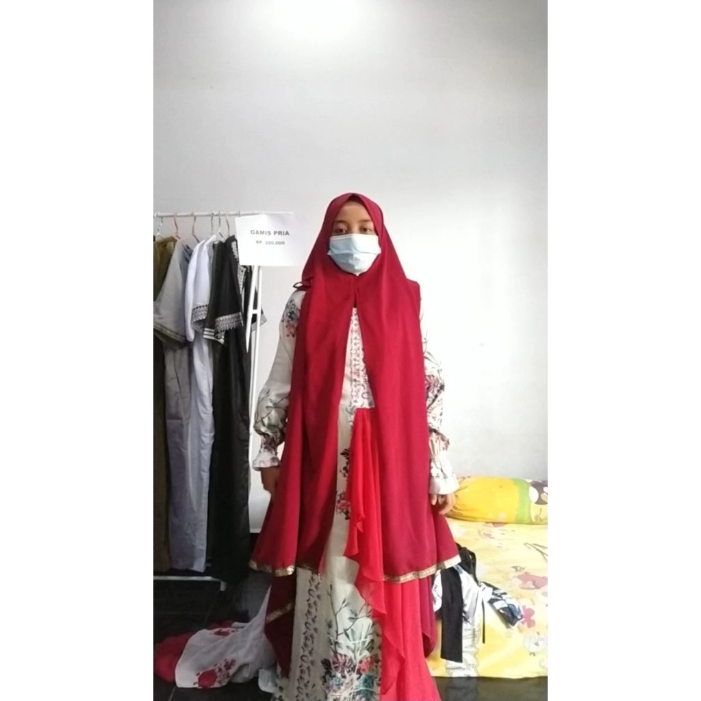 gamis cantik wanita dewasa kondisi bagus bekas pakai