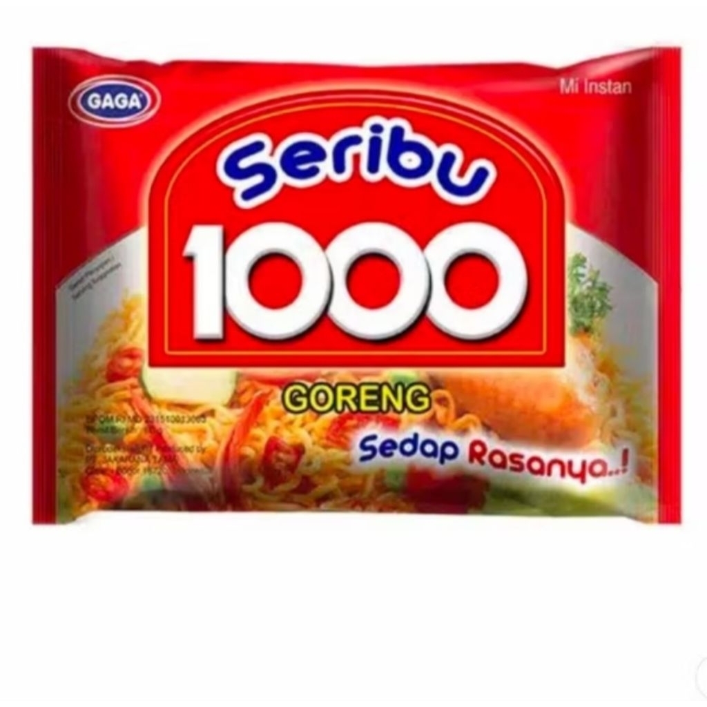 

Gaga 1000 Mie Goreng Sedap Rasanya 50gr