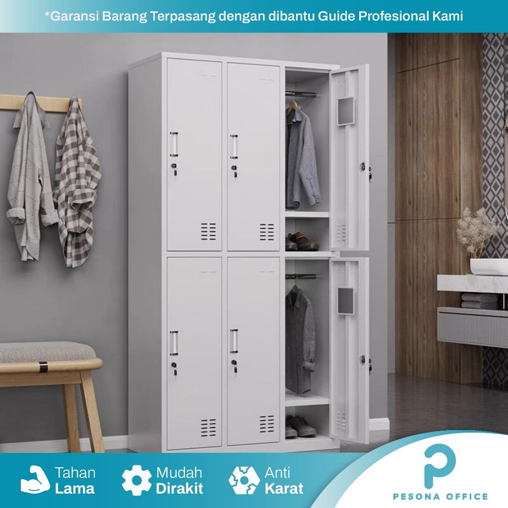 Lemari Loker Besi 1-12 Pintu Loker Karyawan Lemari Loker Besi Locker Besi Loker Hanger
