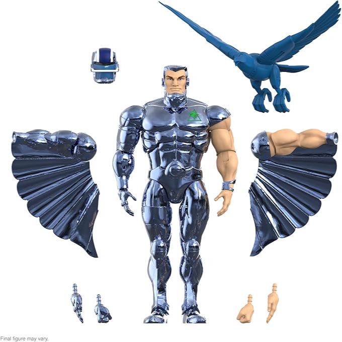 Super7 ULTIMATES SilverHawks Steelwill (VAC Metal Toy Version) - 7" SilverHawks Action Figure