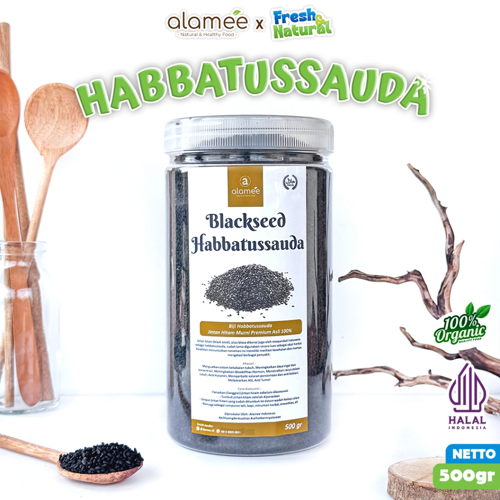 

ALAMEE Biji Jintan Hitam Habbatussauda Original Asli Jinten Habatusauda 500 gram fresh and natural