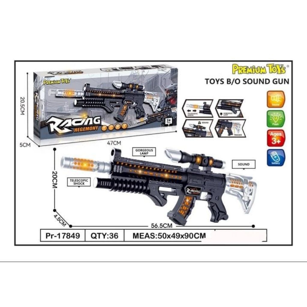 Mainan Anak GUN RACING HEGEMONY Diecast Militer Mainan Tembak tembakan Mainan Anak Laki Laki Fungsi 