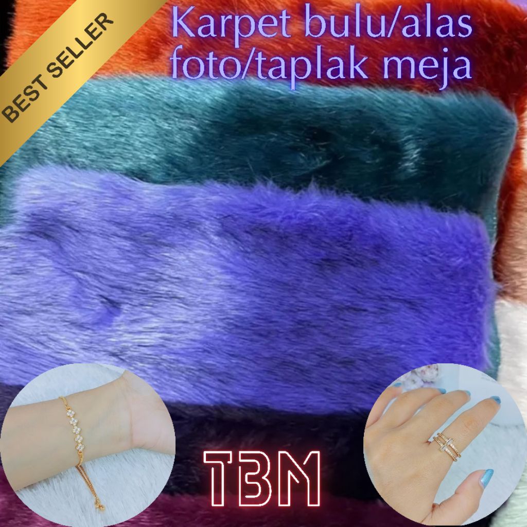 (COD) Alas Foto Nail Art Henna Bulu Korea Murah Rasfur Alas Foto Produk Alas Foto Newborn Baby Backg