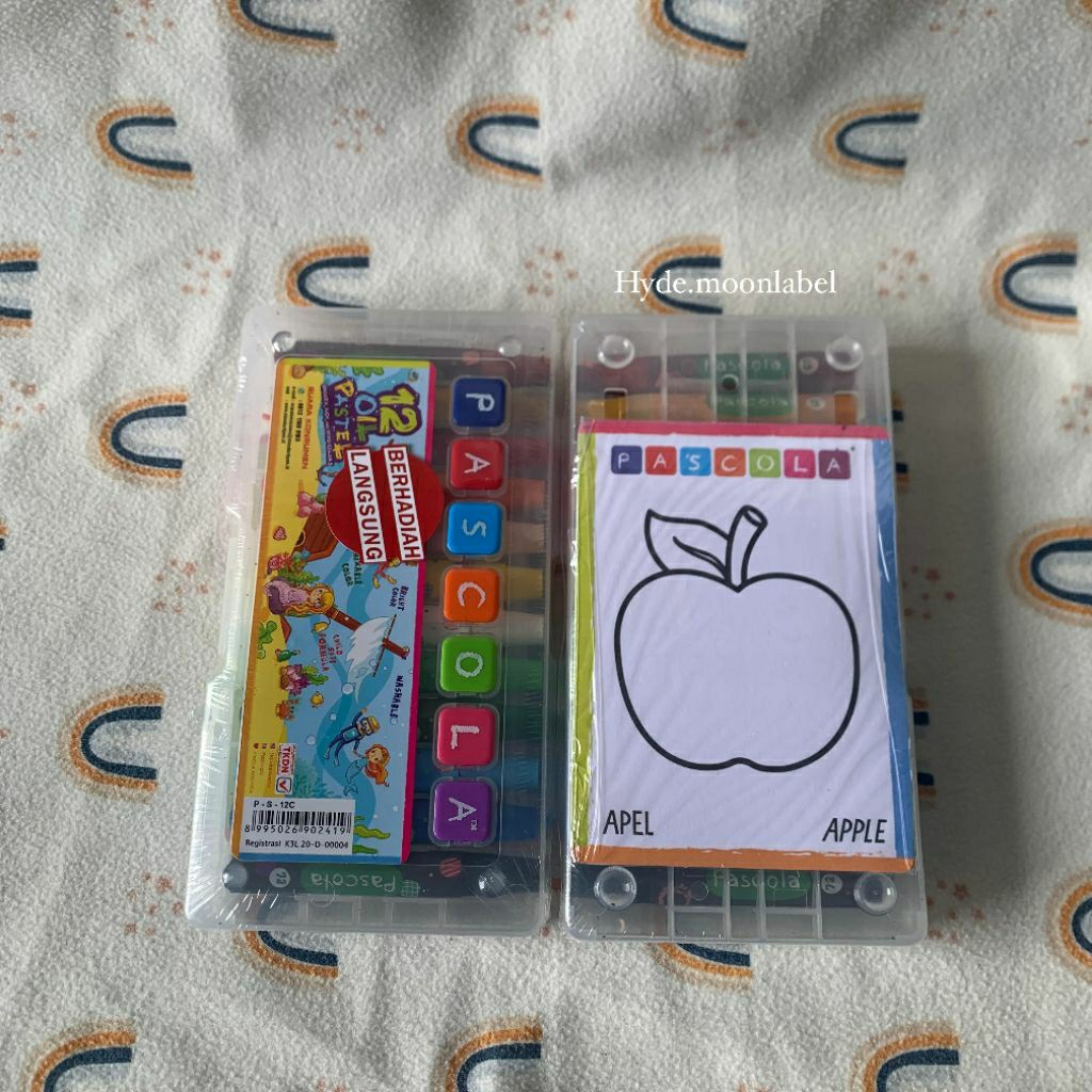 

[Hyde] Free kertas mewarnai | Crayon Pascola 12 Warna | Oil Pastel