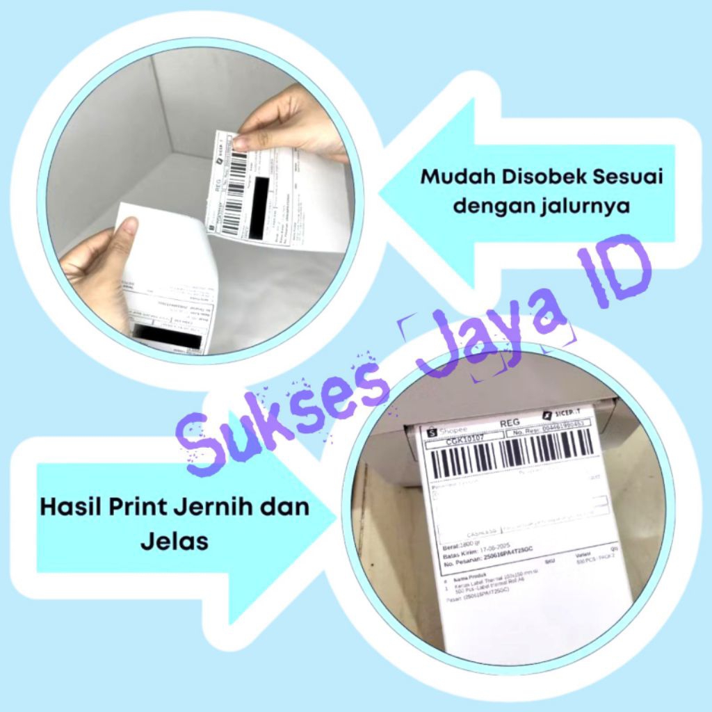 

Kertas Thermal Roll 100x150 isi 500 lembar