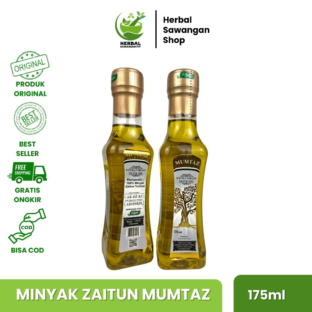 

Minyak Zaitun Mumtaz 175ml Original CV,Syifa Herbal Alami