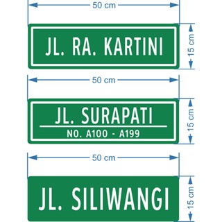 

Rambu Nama Jalan / Papan Nama Jalan 50cm x 15cm - Plat Alumunium