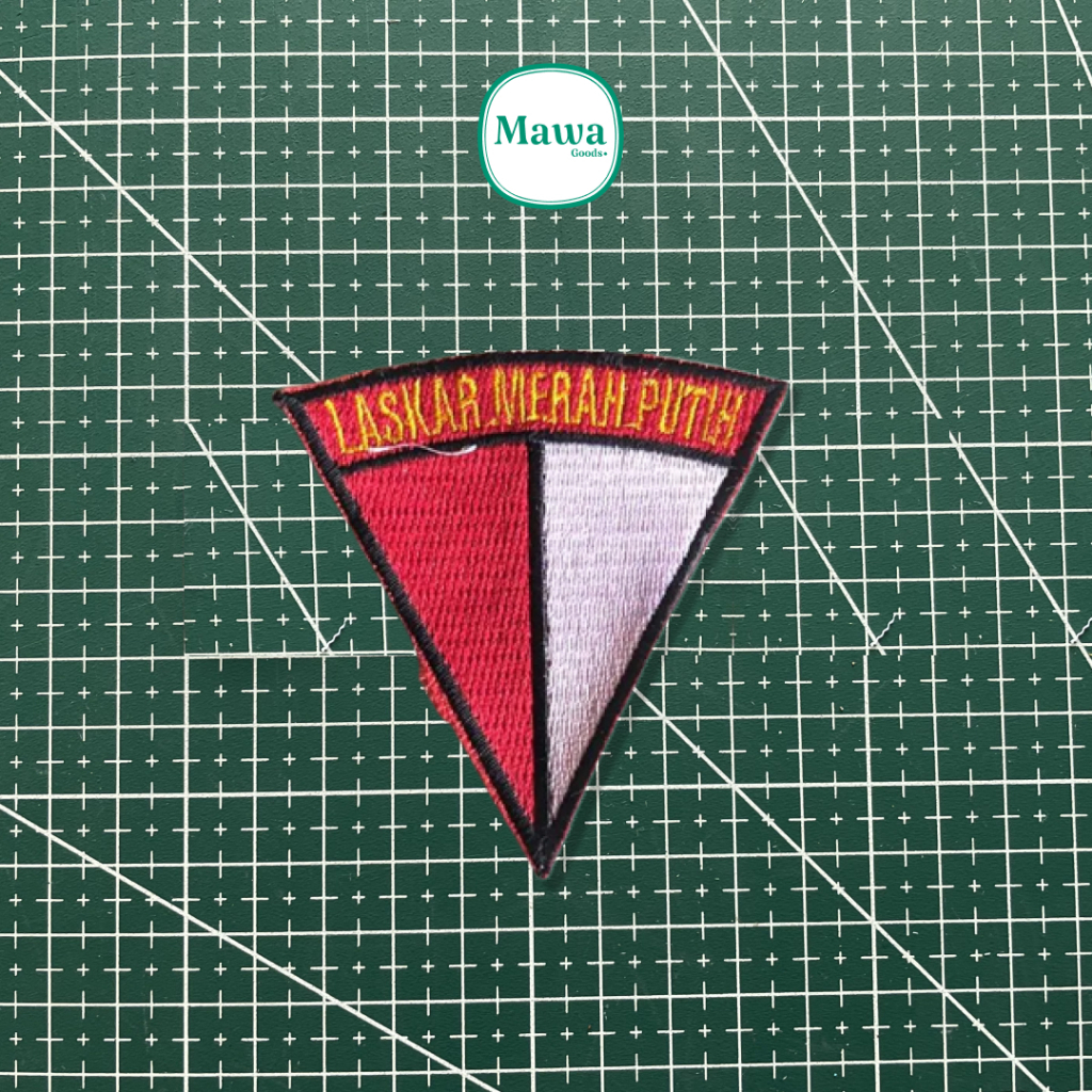 Bordir Laskar Merah Putih / Patch Emblem Laskar Merah Putih / Bordir Patch Logo Laskar Merah Putih