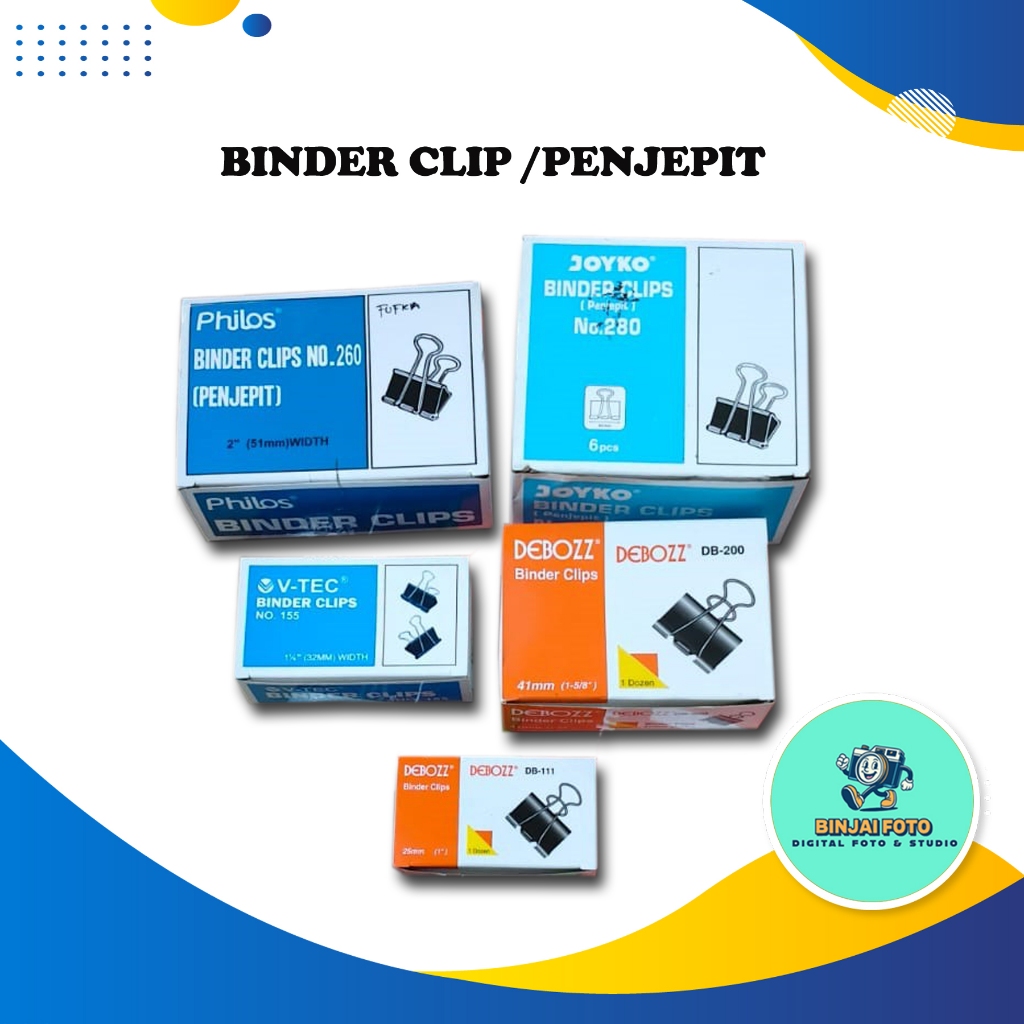 

Binder Clip – Jepit Kertas Logam Kuat untuk Arsip dan Dokumen