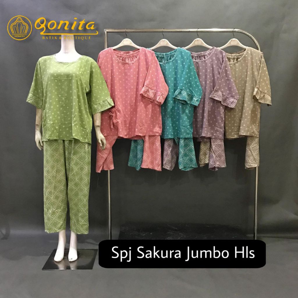 {Ld 120 Cm} Daster Qonita Batik ll Spj Sakura Jumbo Adem nyaman