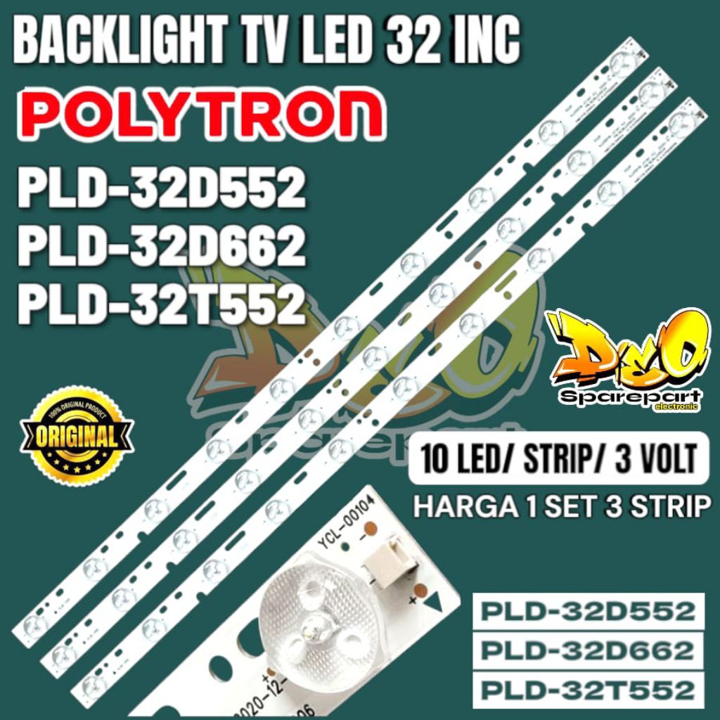 BACKLIGHT TV LED POLYTRON 32 INC PLD-22D552 PLD-32D662 PLD-32T552 BACKLIGHT TV POLYTRON PLD32D552 PL