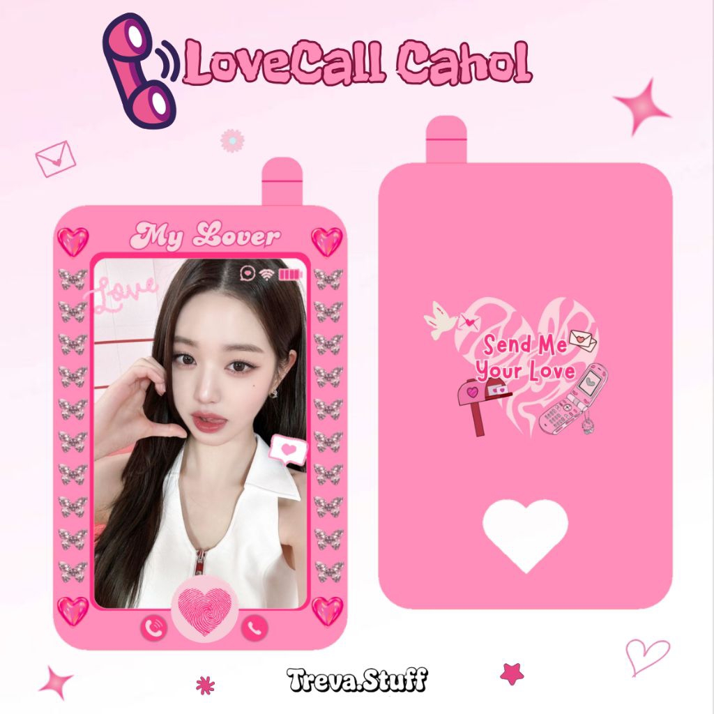 

LOVECALL CAHOL, CAHOL KPOP PINK CUTE, CARD HOLDER KEYCHAIN, CAHOL AKRILIK