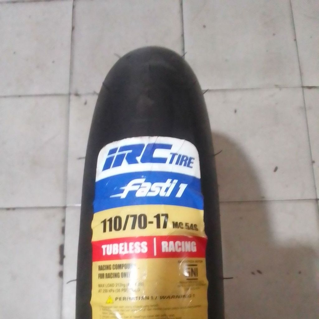 ban irc fasti 1 ring 17 ukuran 110-70/17 soft compound