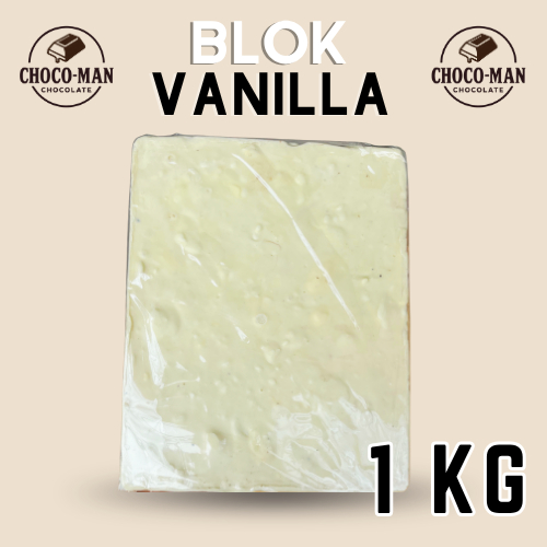 

Chocoman - Coklat Blok Vanilla 1kg - Blok Putih polos - Cokelat enak langsung dimakan - bisa untuk topping roti dan martabak