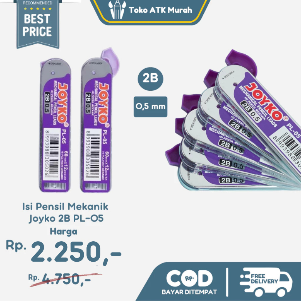 

Isi Pensil Mekanik 2B Joyko PL-05 (0.5 mm)