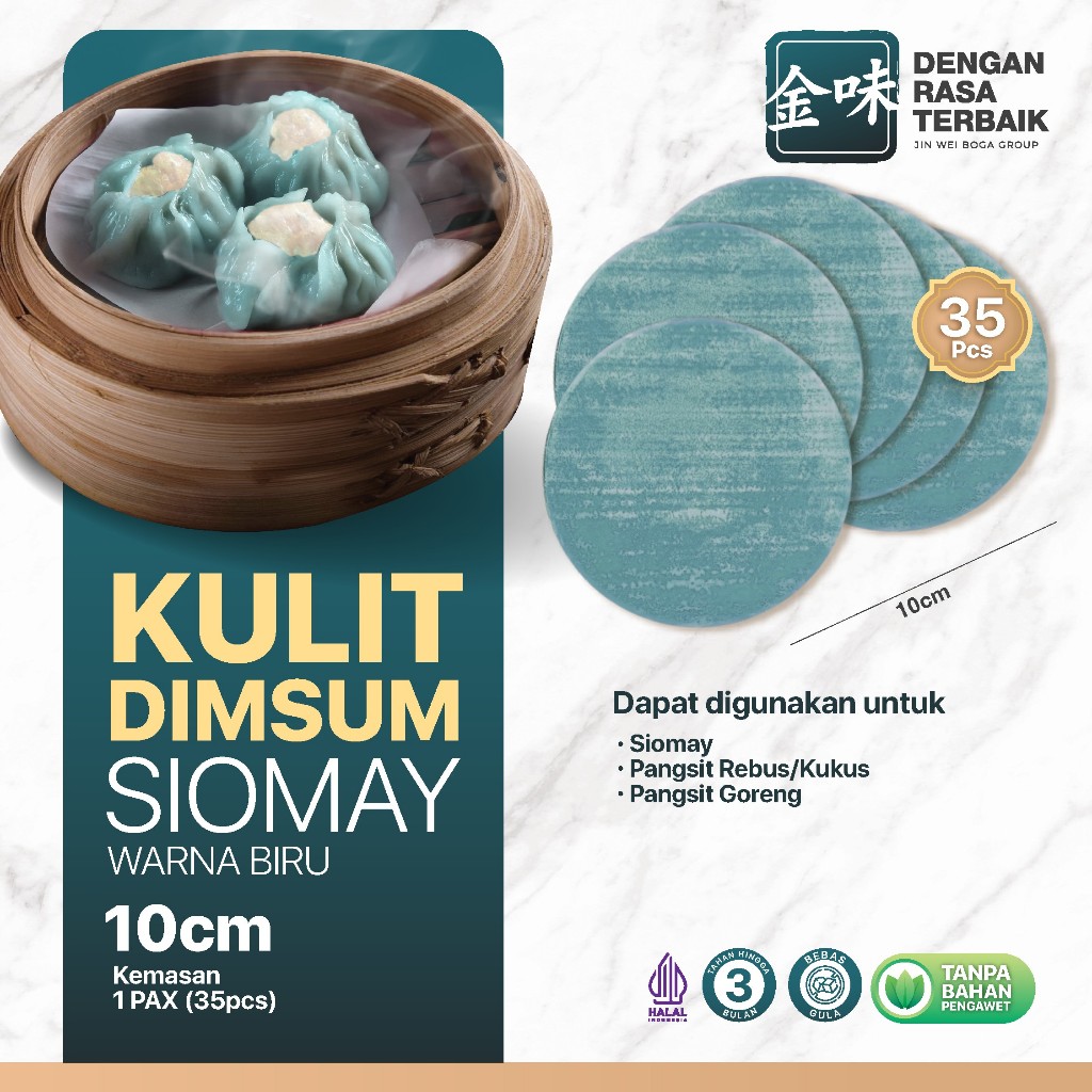 

DRT KULIT DIMSUM GYOZA BIRU 10CM ISI 35PCS HALAL | UNTUK SIOMAY,GYOZA,WONTON | LENTUR DAN TIPIS