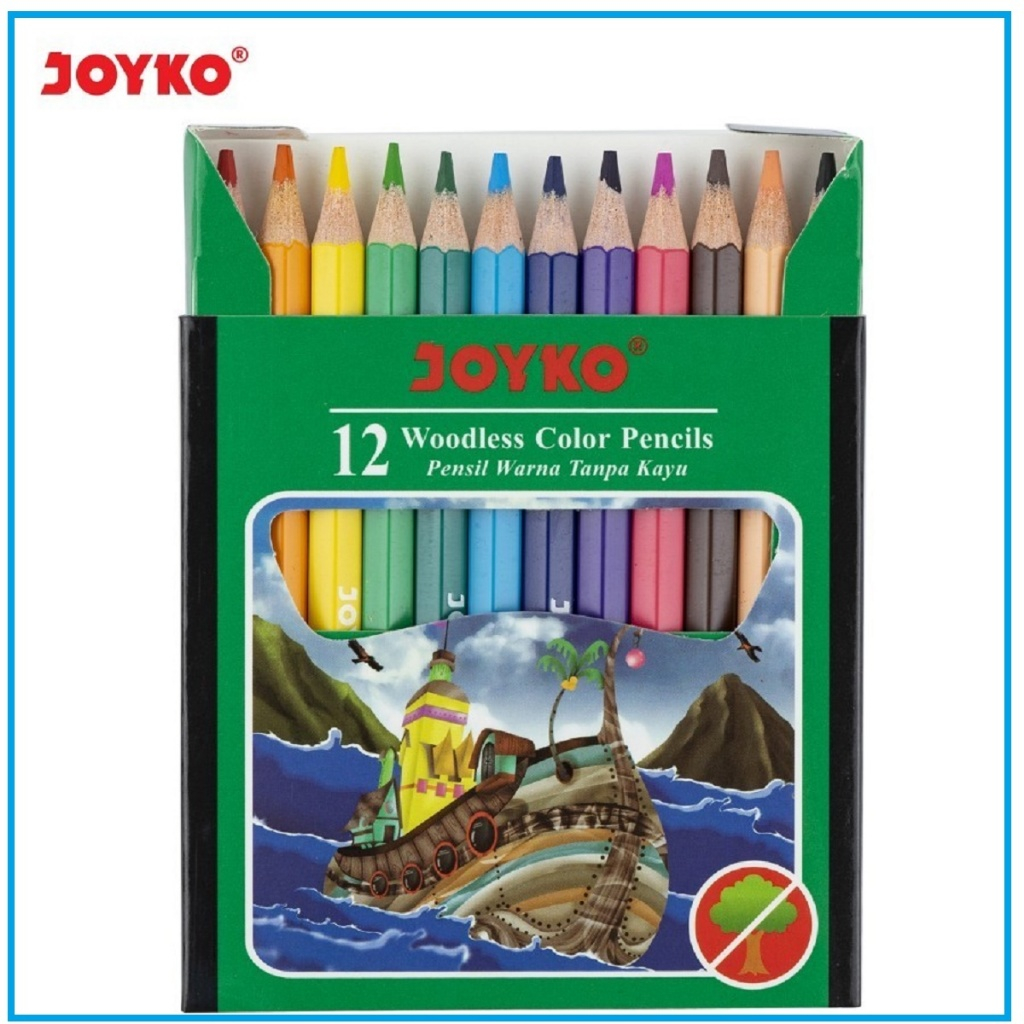

Color Pencil Pensil Warna Joyko 12 Warna Pendek