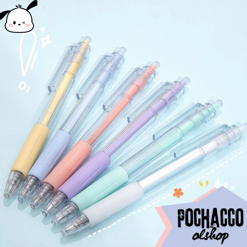 

PNM004 Pulpen Mekanik Transparant Warna Warni Tinta Hitam Alat Tulis Sekolah Kantor Pen Polos 0.5mm