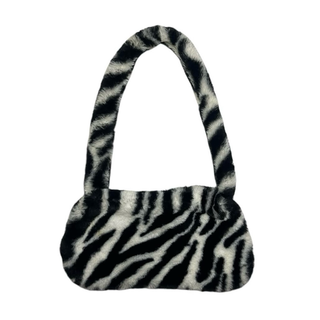 Tas Bulu Motif Zebra | Shoulder Bag | Tas Kecil