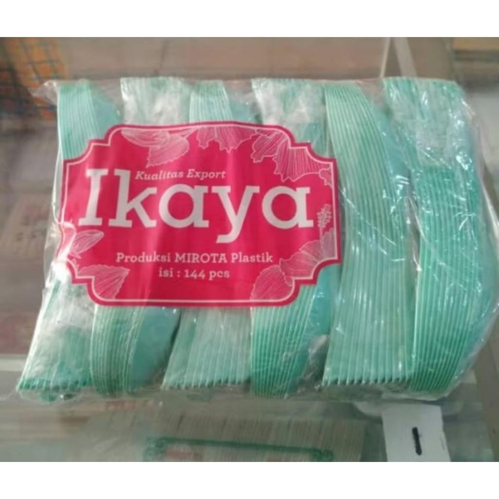 Sendok bebek plastik Ikaya hijau Isi 144