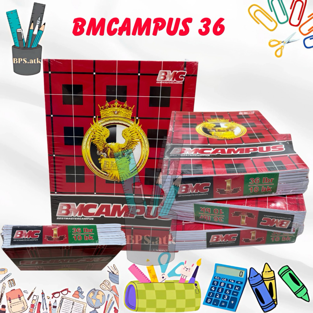 

(10 pcs) Buku Tulis BMCampus 36 Lembar / BUKU TULIS BESAR ISI 36