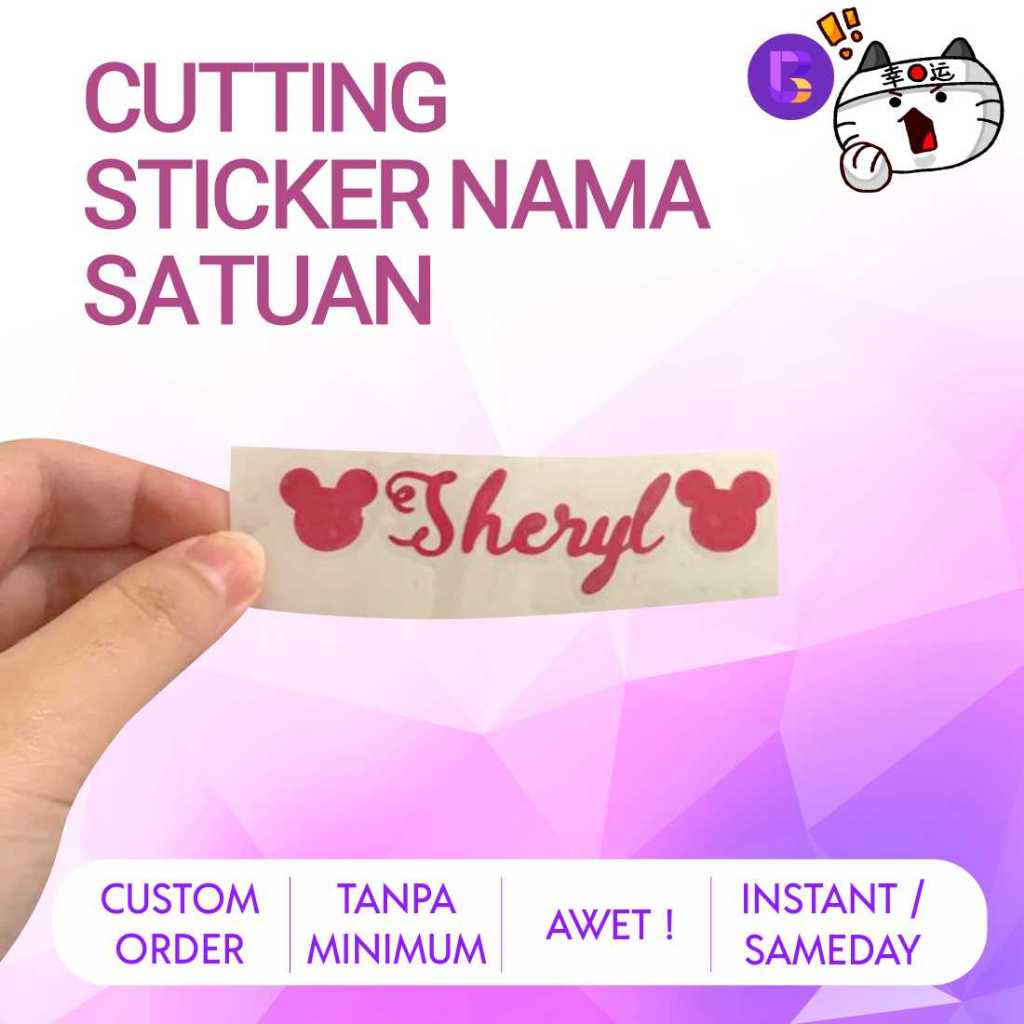 

Cutting Sticker Nama Satuan CUSTOM