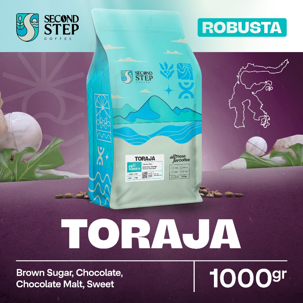 

Biji Kopi Bubuk Robusta Toraja Coffee Roast Beans Espresso Tubruk 1 Kg