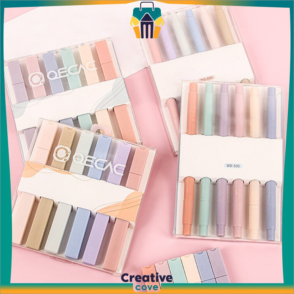 

EC Highlighter Set Isi 6pcs Double Tip Penanda Teks Polos / Spidol Pen Marker Dua Sisi Warna Pastel Peralatan Sekolah Siswa Creative Cove A116