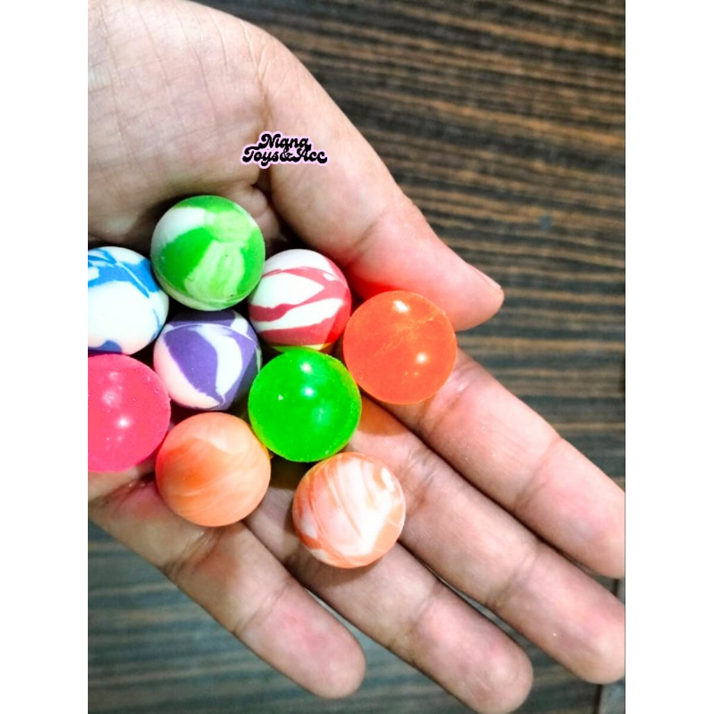 50 pcs MAINAN BOLA BEKEL KECIL pelangi mainan anak Bola Bekel