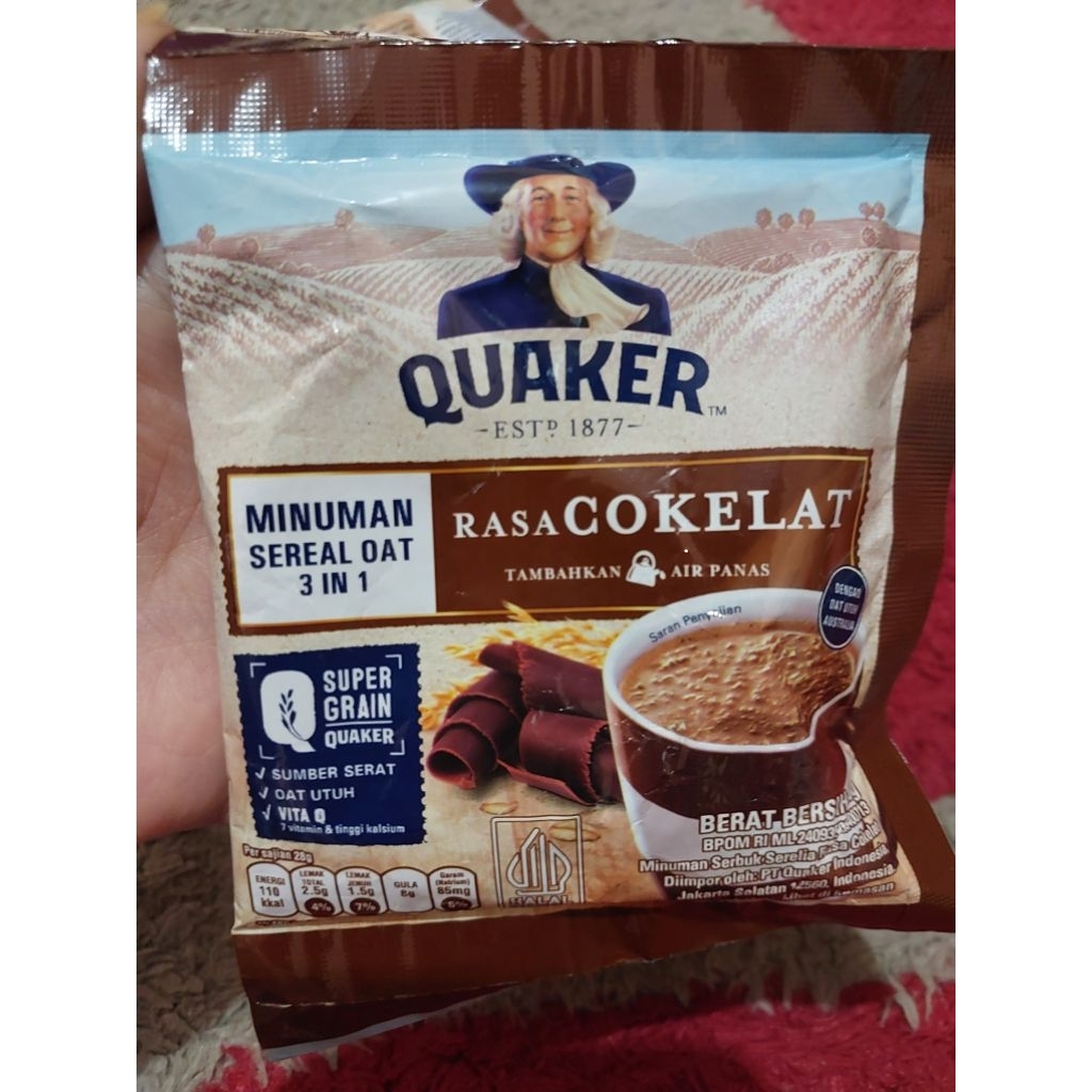 

Quaker Oat 3 in 1 Sereal Oat 3 in 1 minuman sehat halal super grain