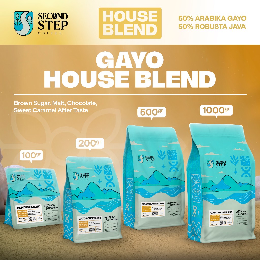 

Kopi Arabika Gayo House Blend Premium Coffee Espresso Biji Bubuk Coffe