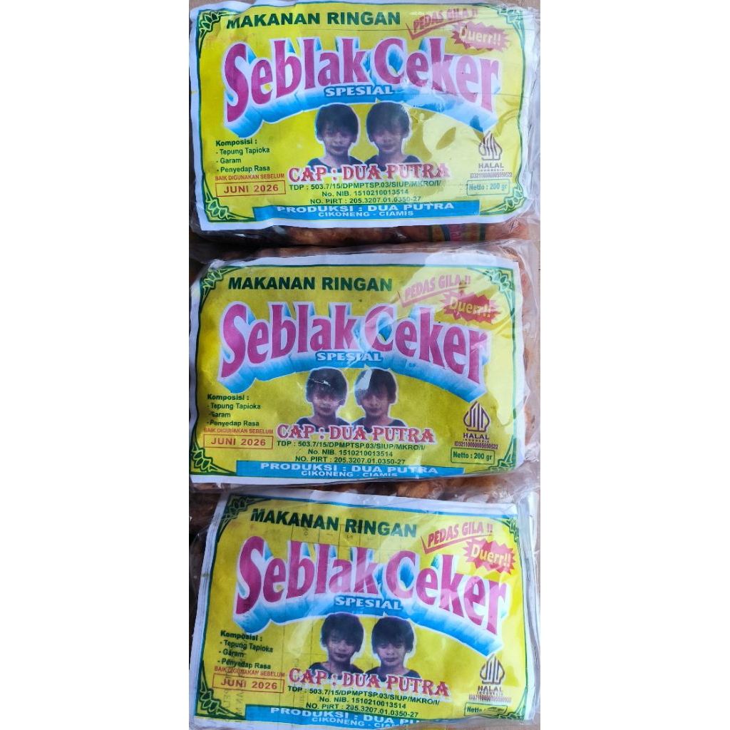 

Seblak Ceker Cap Dua Putra Pedas Nikmat 1 Pak Isi 20 Pcs